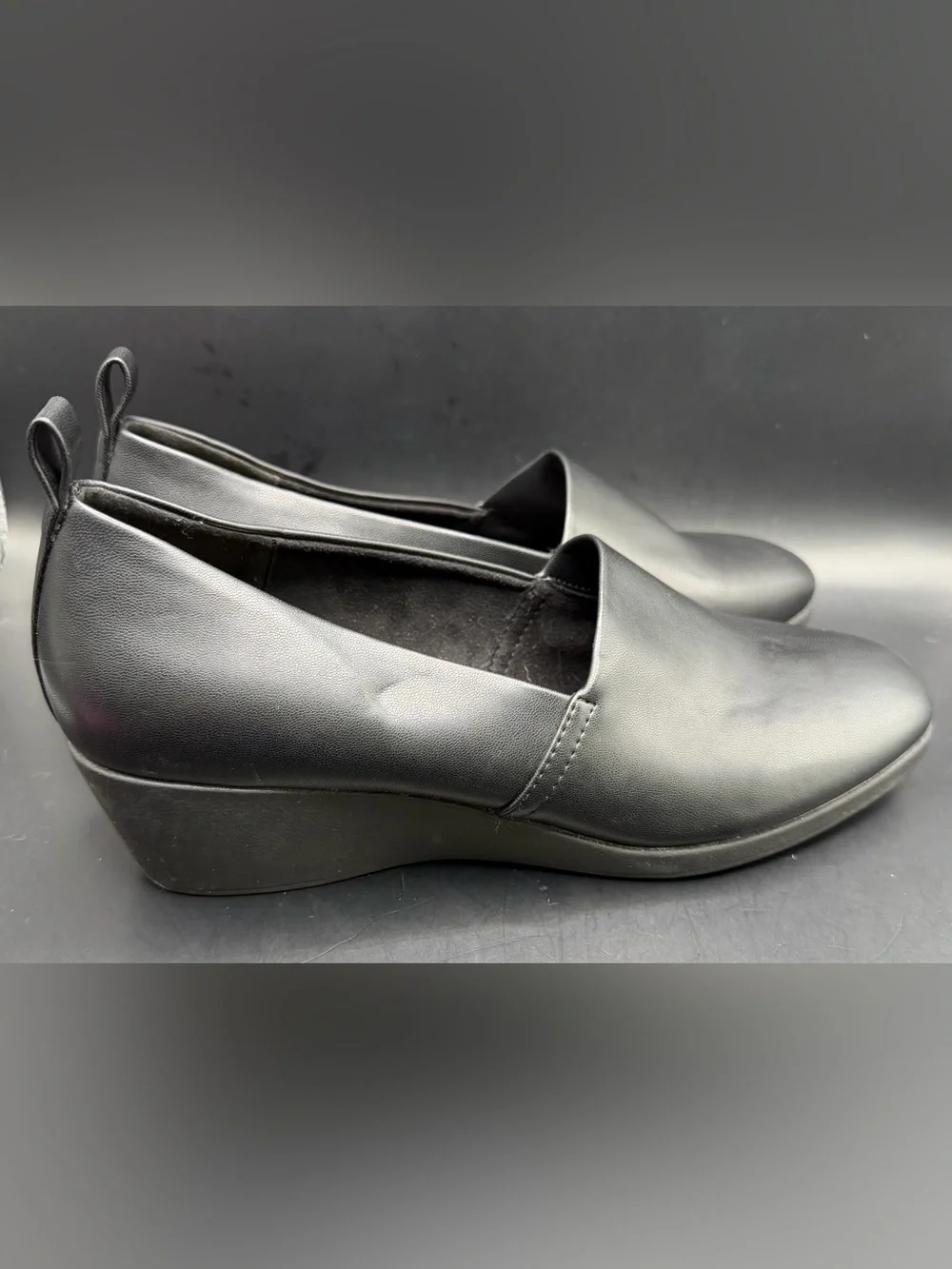 AEROSOLES Black‎ Slip-On Wedge Loafers, Size: 11